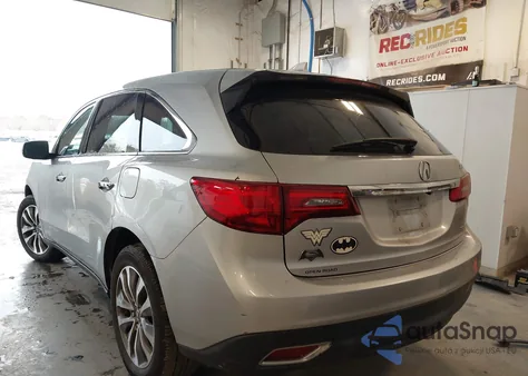 2015 Acura Mdx Technology Package from USA, damaged, VIN 5FRYD4H42FB032270